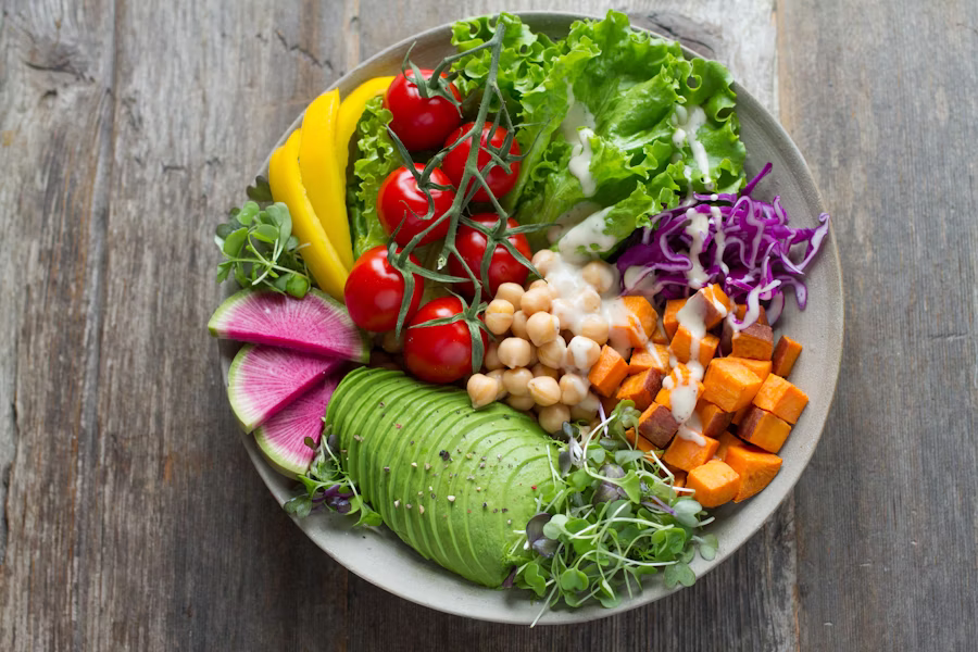 Ingredienti freschi per un pasto equilibrato